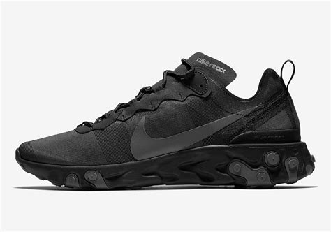 nike react element 55 herren black|nike react element 55 triple black.